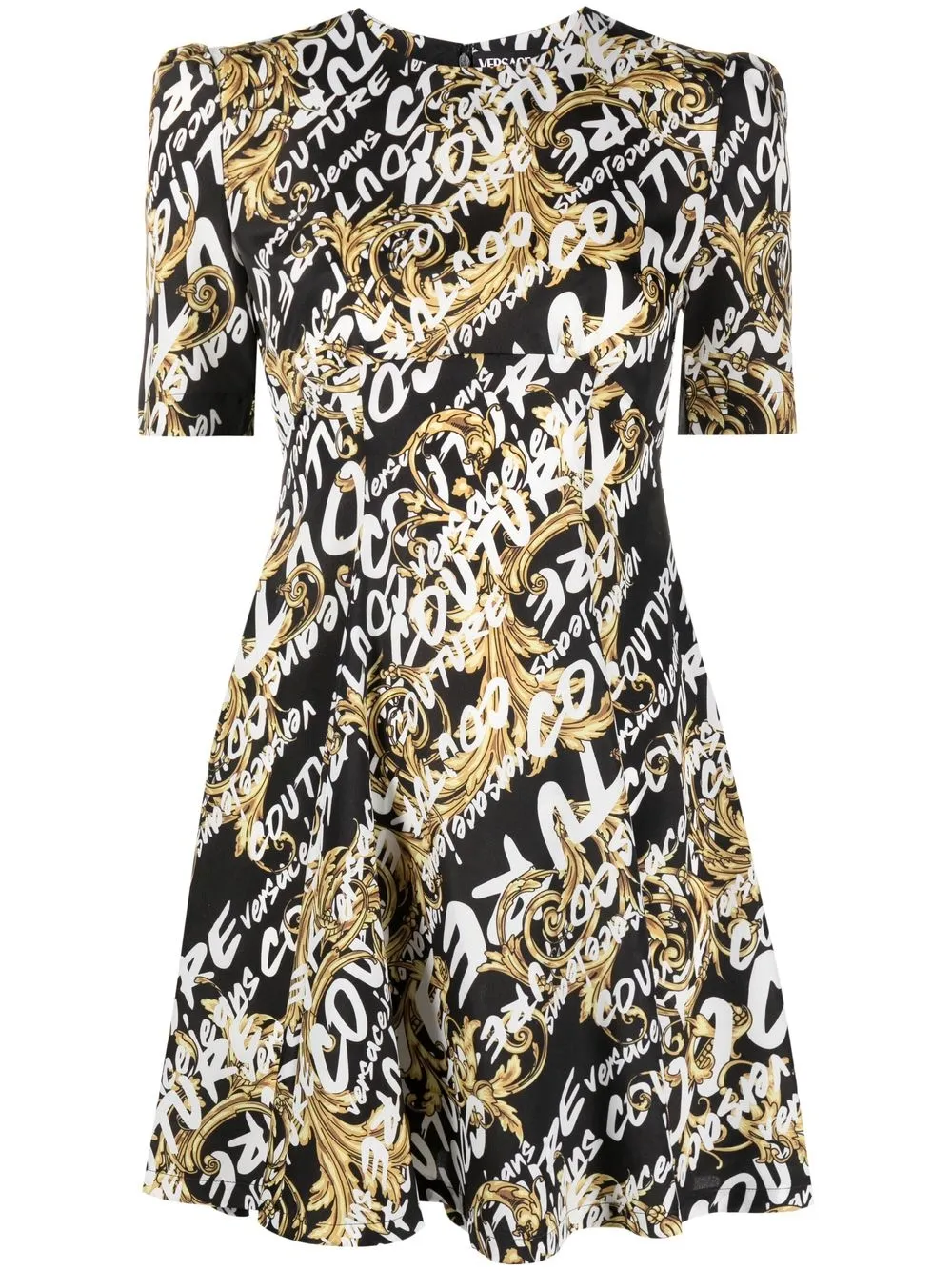 

Versace Jeans Couture vestido corto con estampado Barocco - Negro