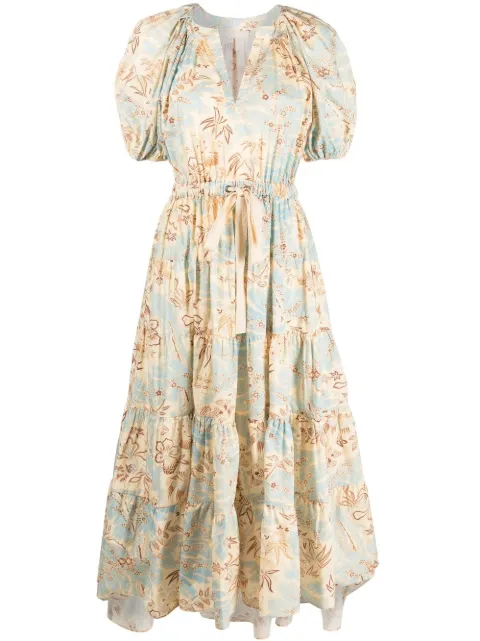Ulla Johnson vestido midi Olina 