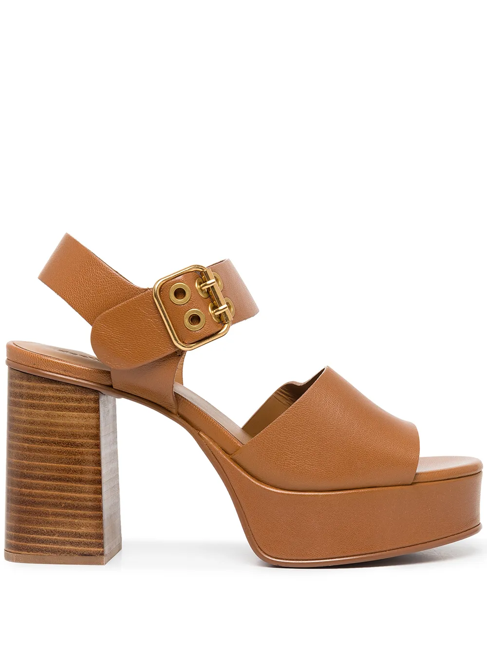 

See by Chloé Lexy 105mm block-heel sandal - Brown