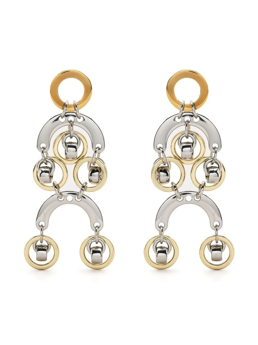 

Paco Rabanne aretes con apliques - Plateado