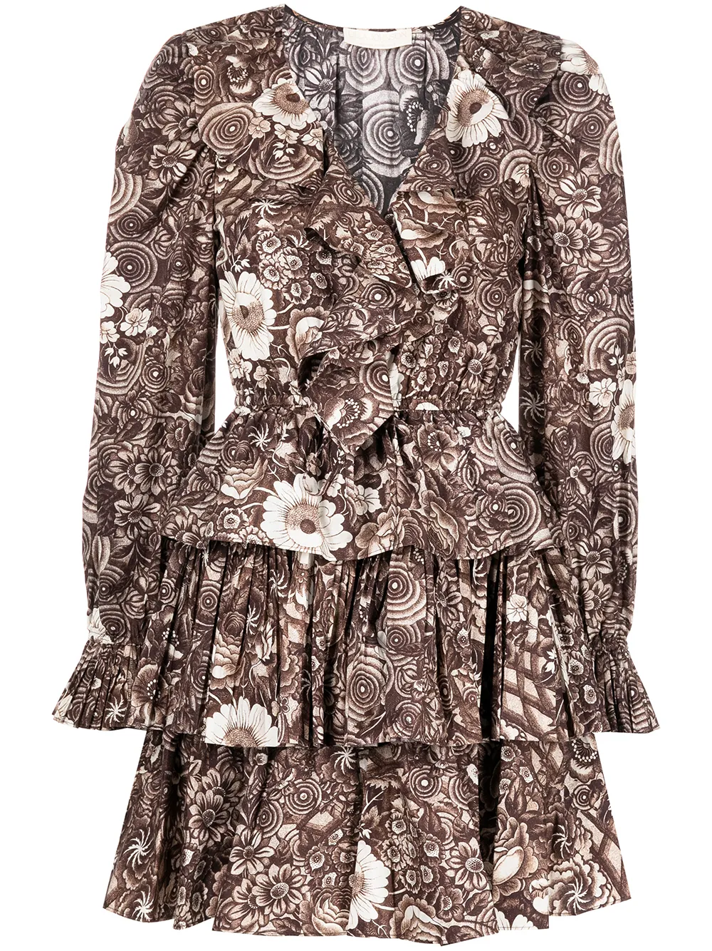 

Ulla Johnson Lola floral-print mini dress - Brown
