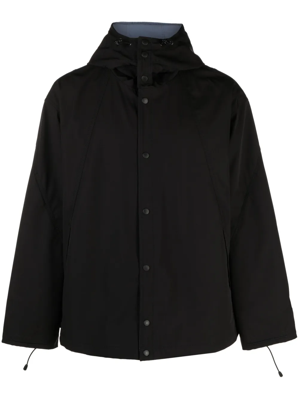 Shop Our Legacy High-neck Hooded Jacket In Schwarz