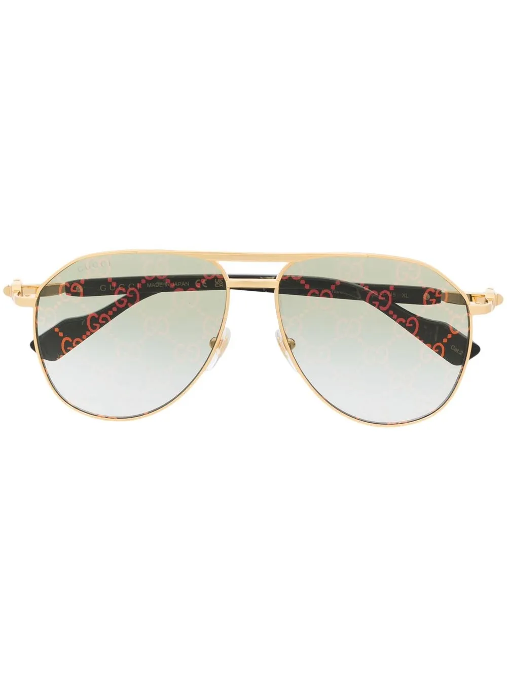 

Gucci Eyewear lentes de sol con armazón estilo piloto - Dorado