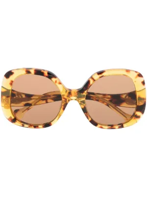 gucci gold oversized sunglasses