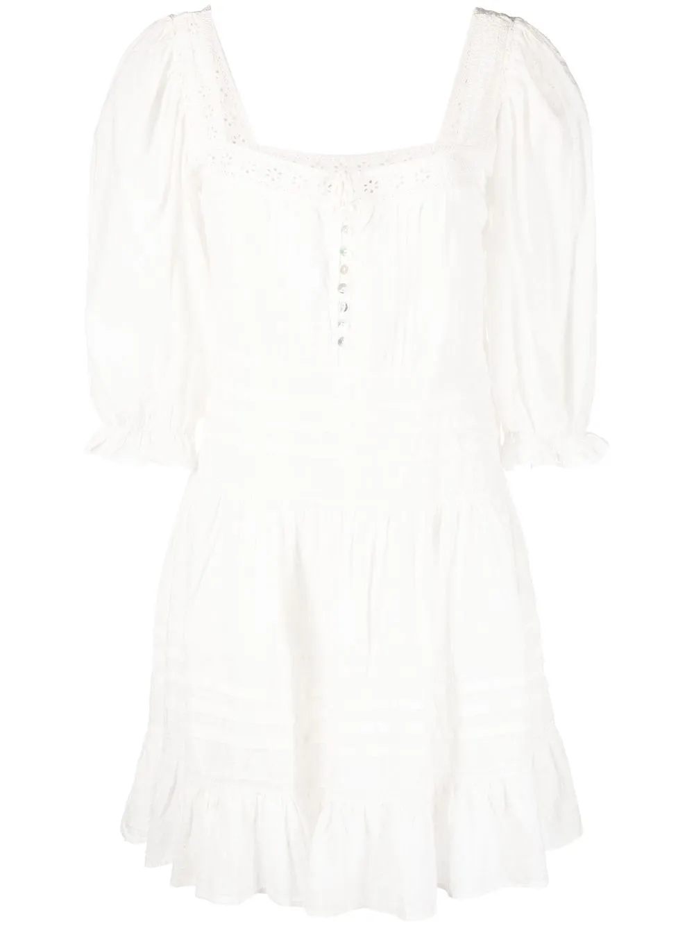 

Rixo vestido bordado - Neutro