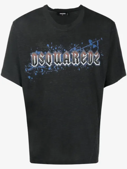 DSQUARED2 로고 크루 넥 티셔츠