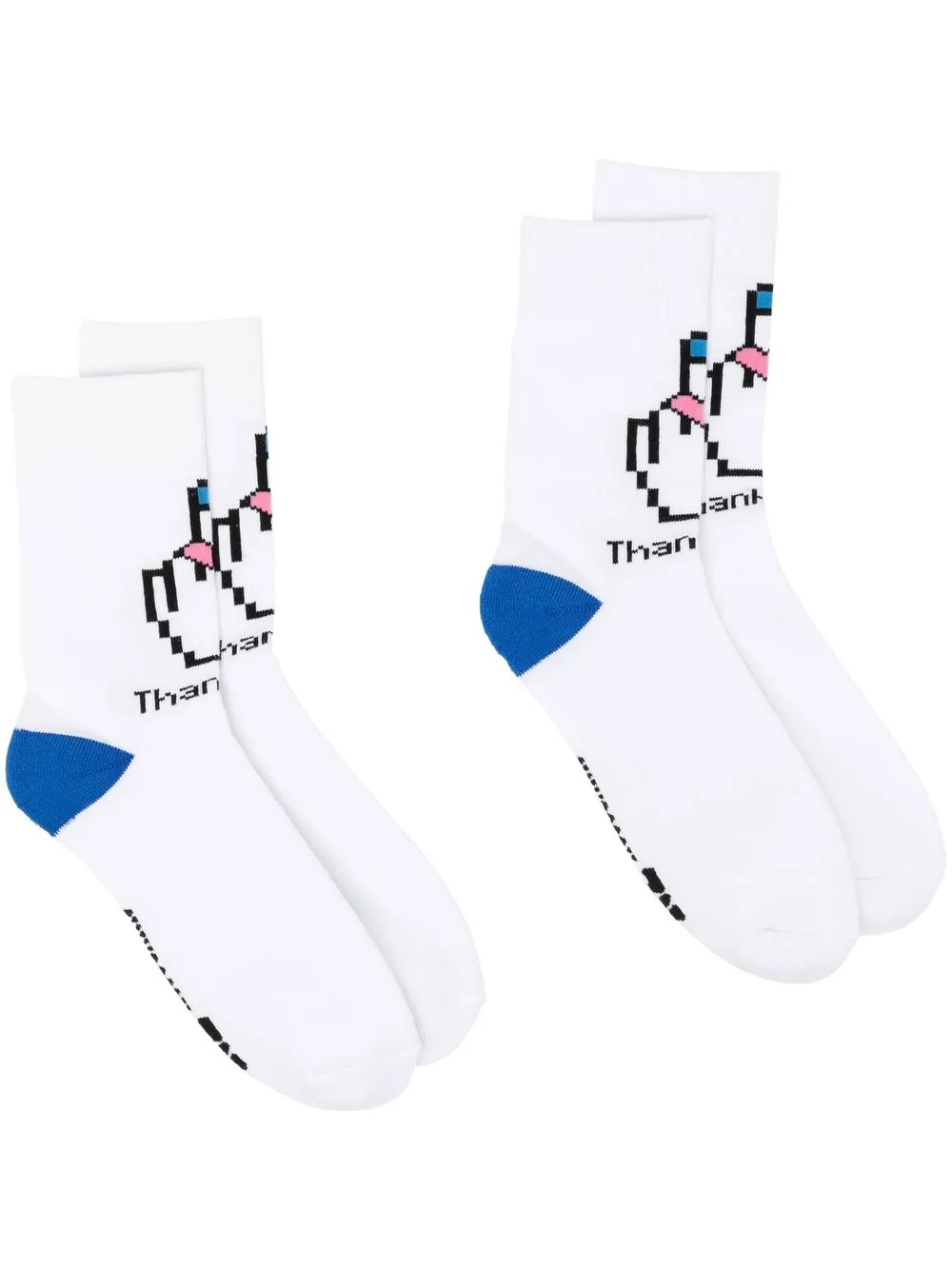 

Natasha Zinko Thank You 3-pack socks - White