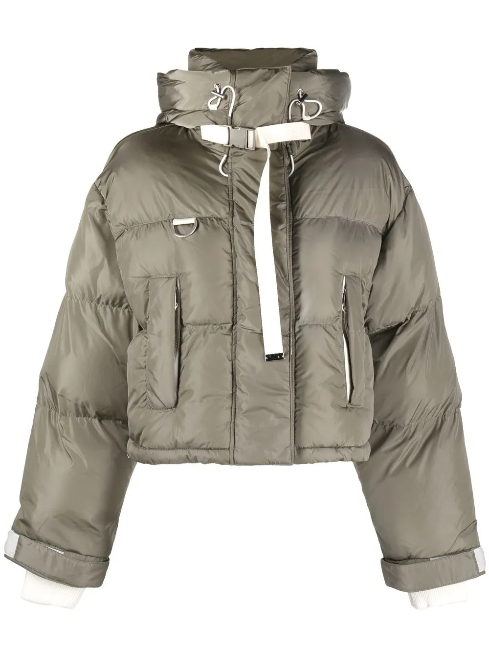 

Shoreditch Ski Club Willow cropped puffer jacket - Green