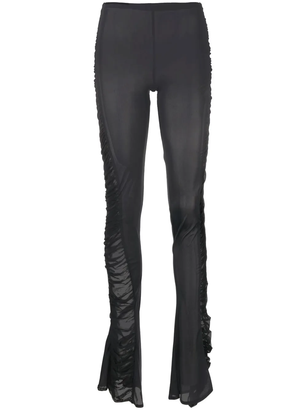 

Jade Cropper semi-sheer flared trousers - Black