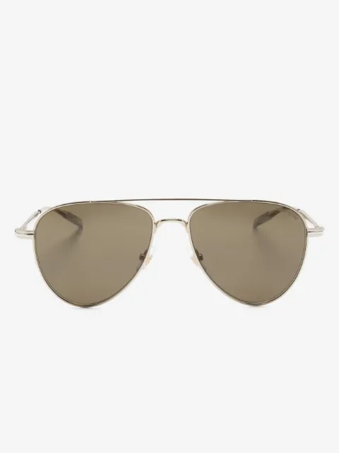 Montblanc logo-print round-frame sunglasses