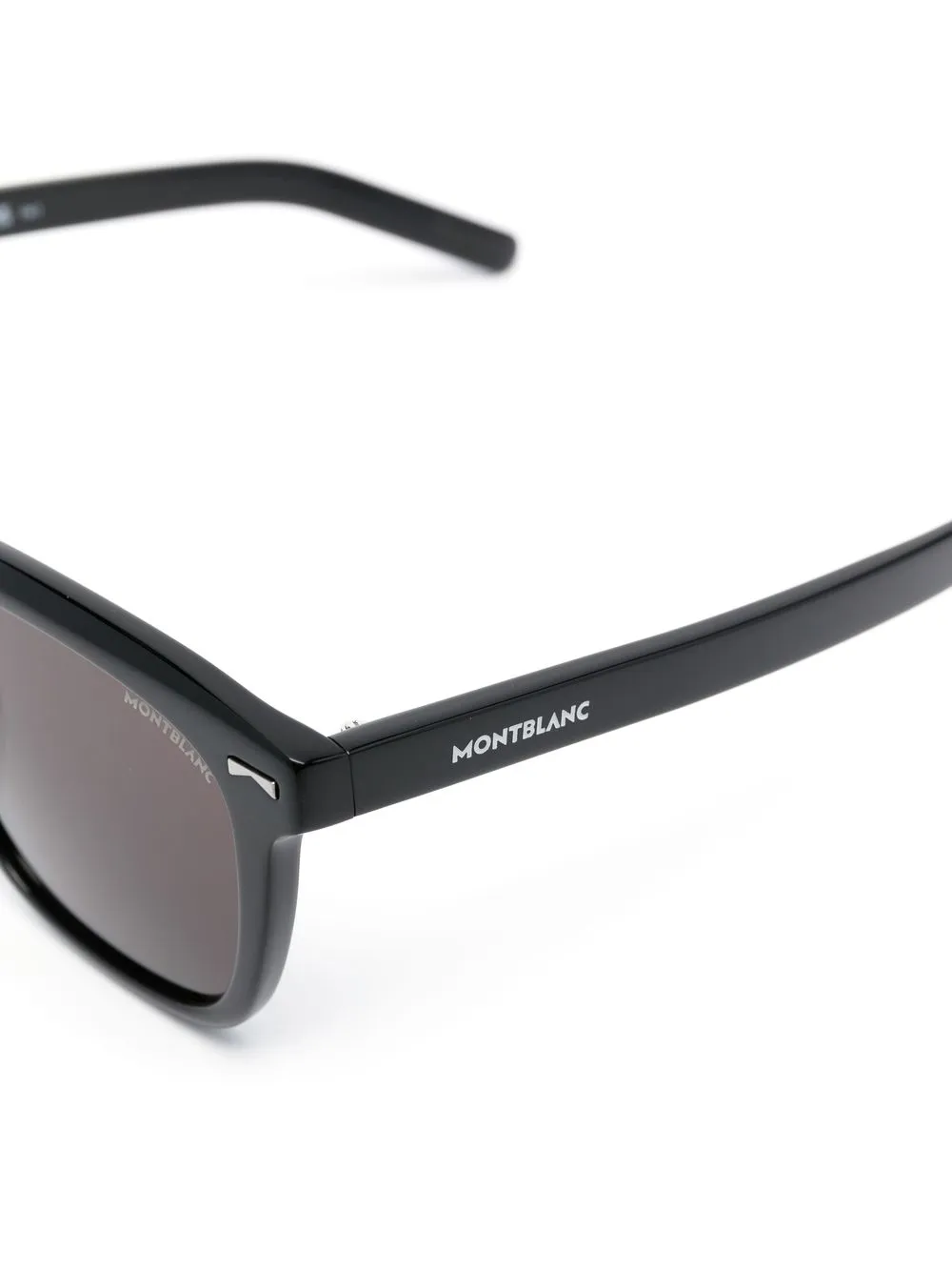  Montblanc Sonnenbrille Mit Eckigem Gestell   Schwarz 