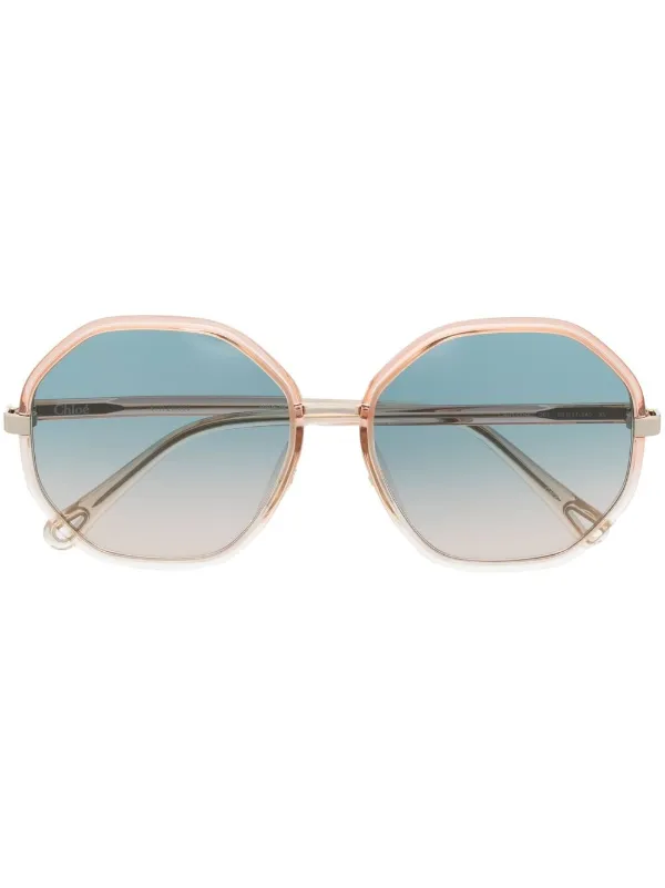 Chloé ラウンド型サングラス Chloé Eyewear ラウンドフレーム サングラス | オレンジ | FARFETCH JP