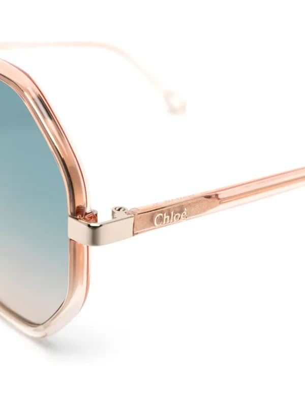 Chloé Eyewear ラウンドフレーム サングラス | オレンジ | FARFETCH JP