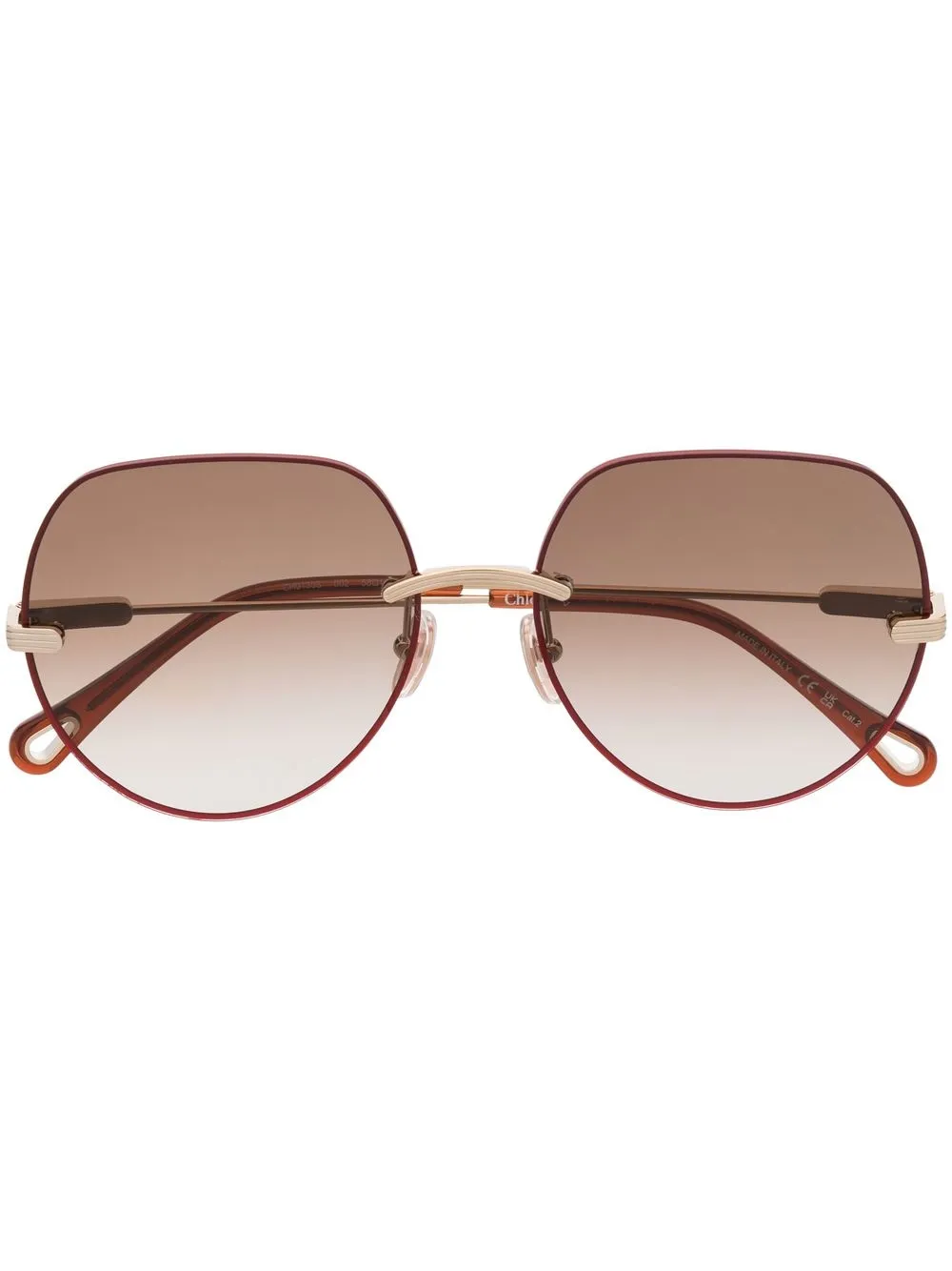 

Chloé Eyewear lentes de sol con armazón redonda - Dorado