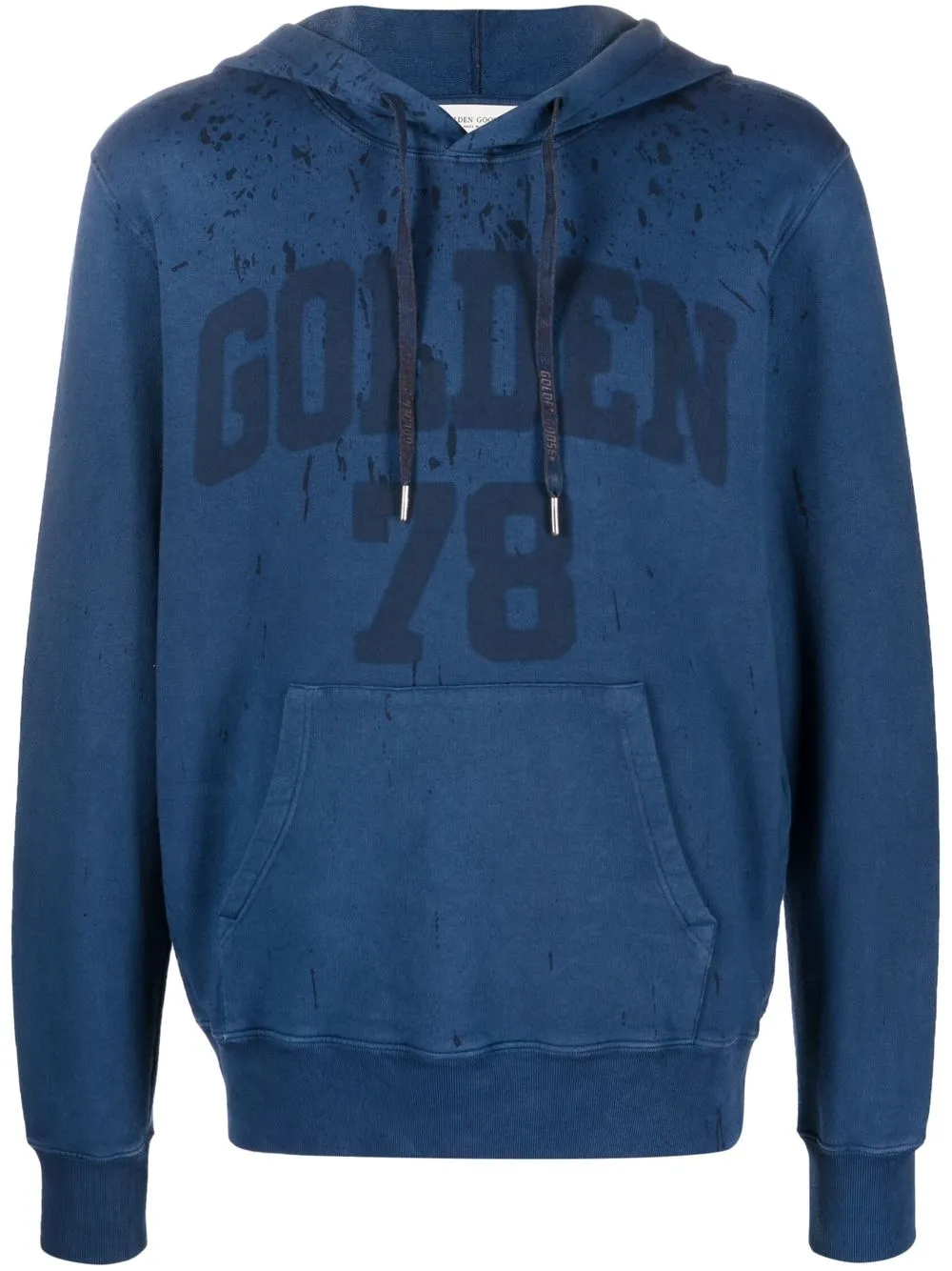

Golden Goose hoodie con logo estampado - Azul