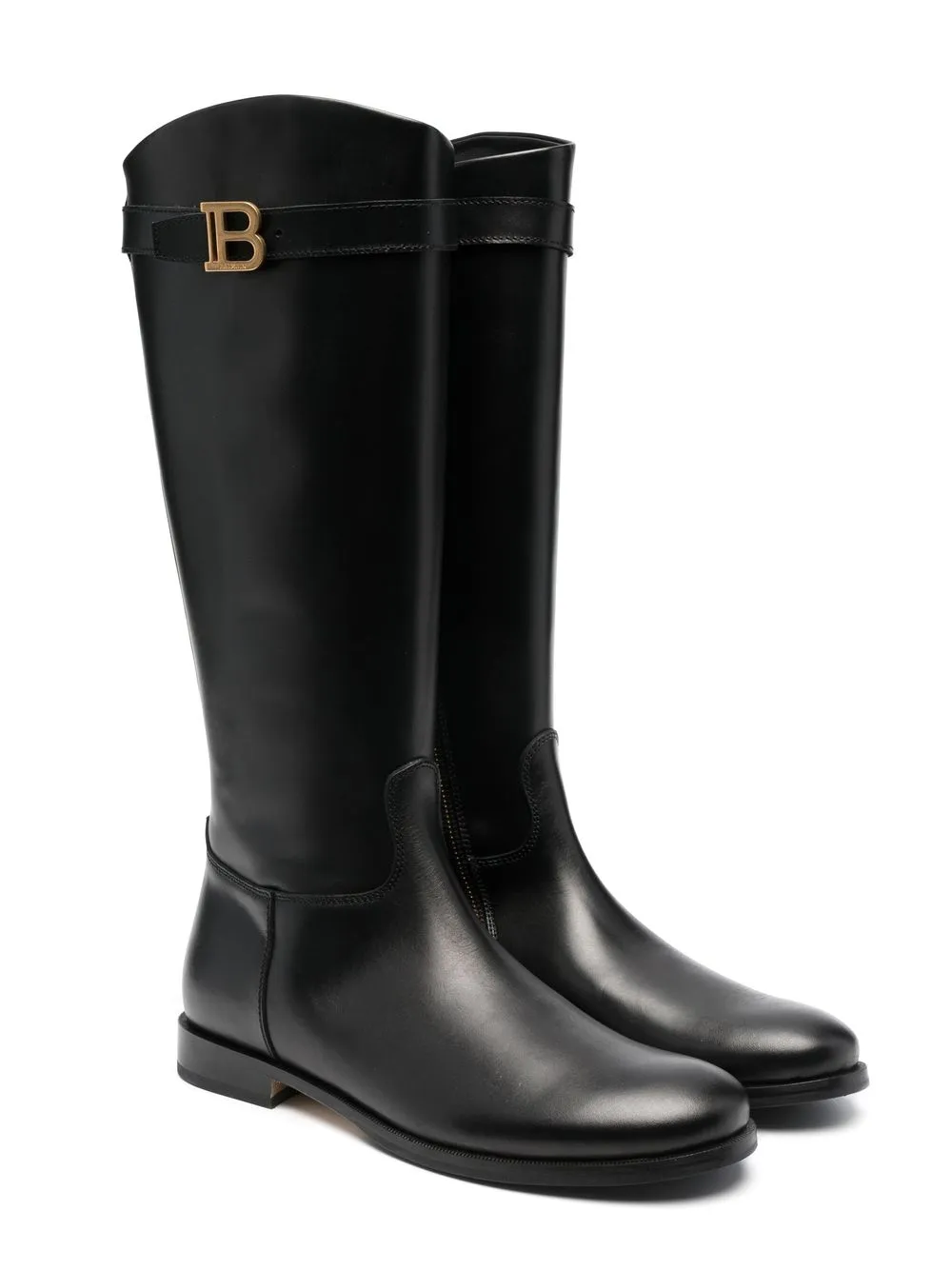 

Balmain Kids botas con placa del logo - Negro