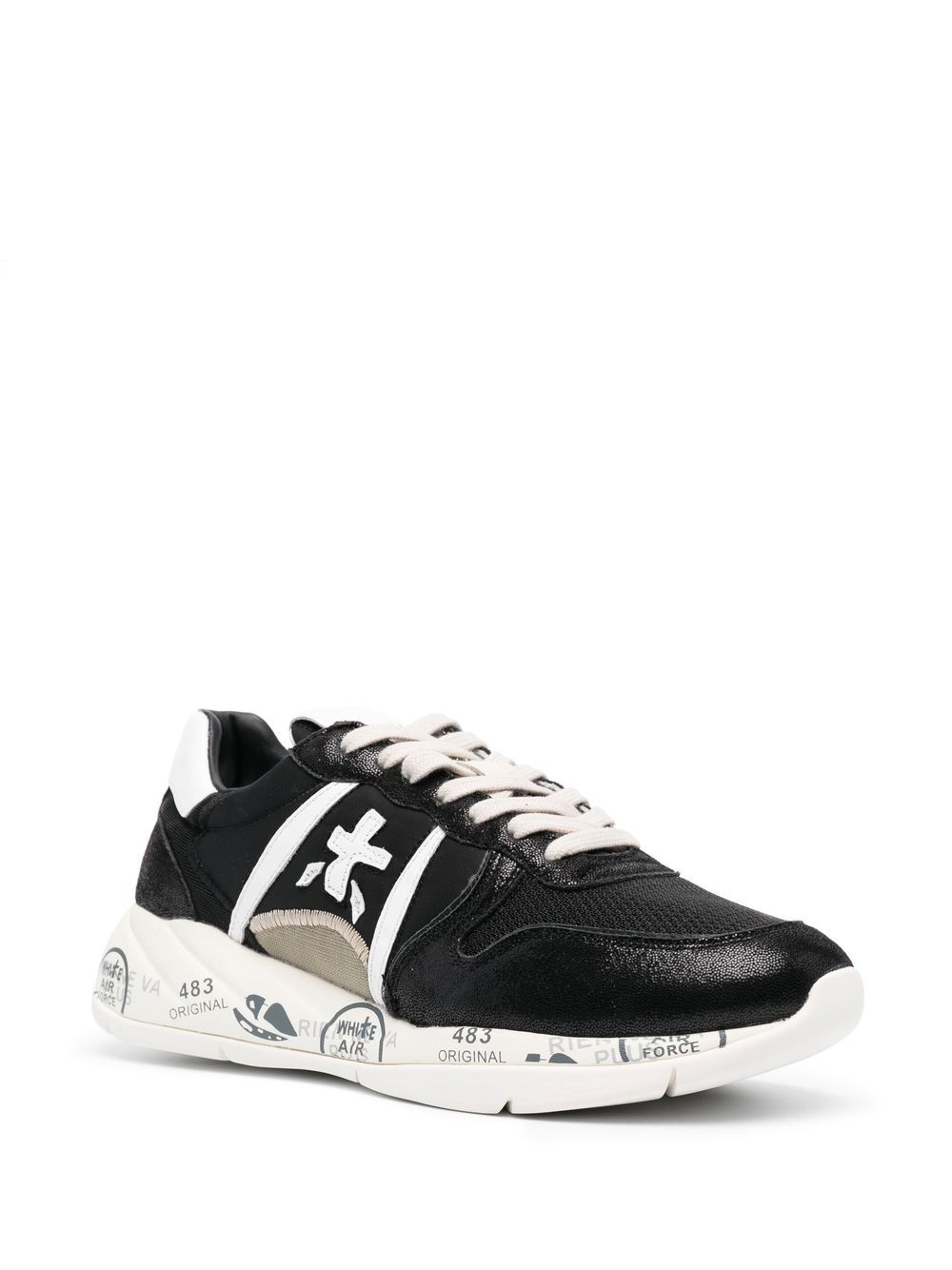 Premiata Low-top sneakers met logopatch - Zwart