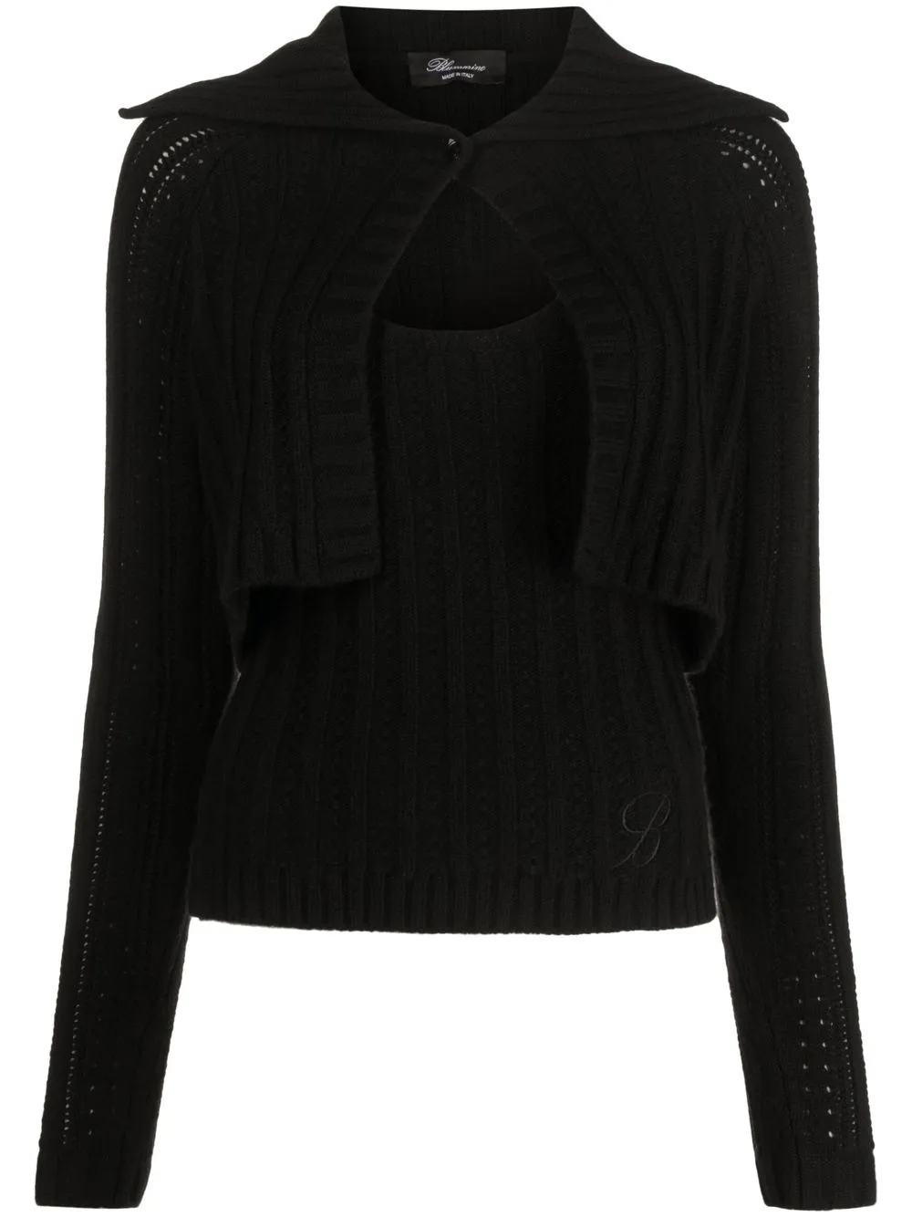 

Blumarine set de dos piezas en tejido de ochos - Negro