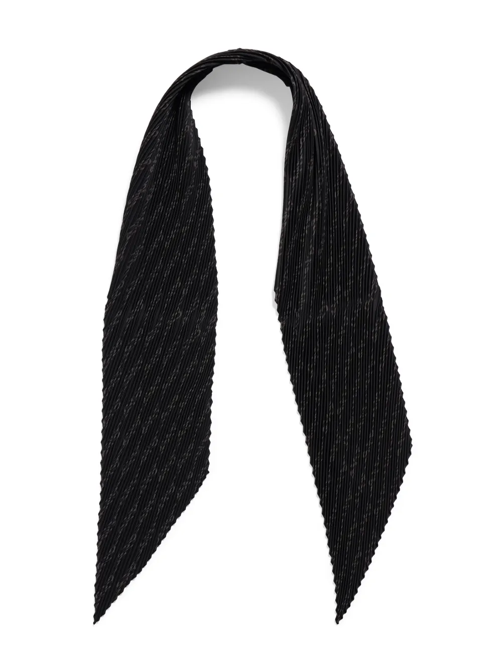 Balenciaga BB-print pleated scarf - Zwart