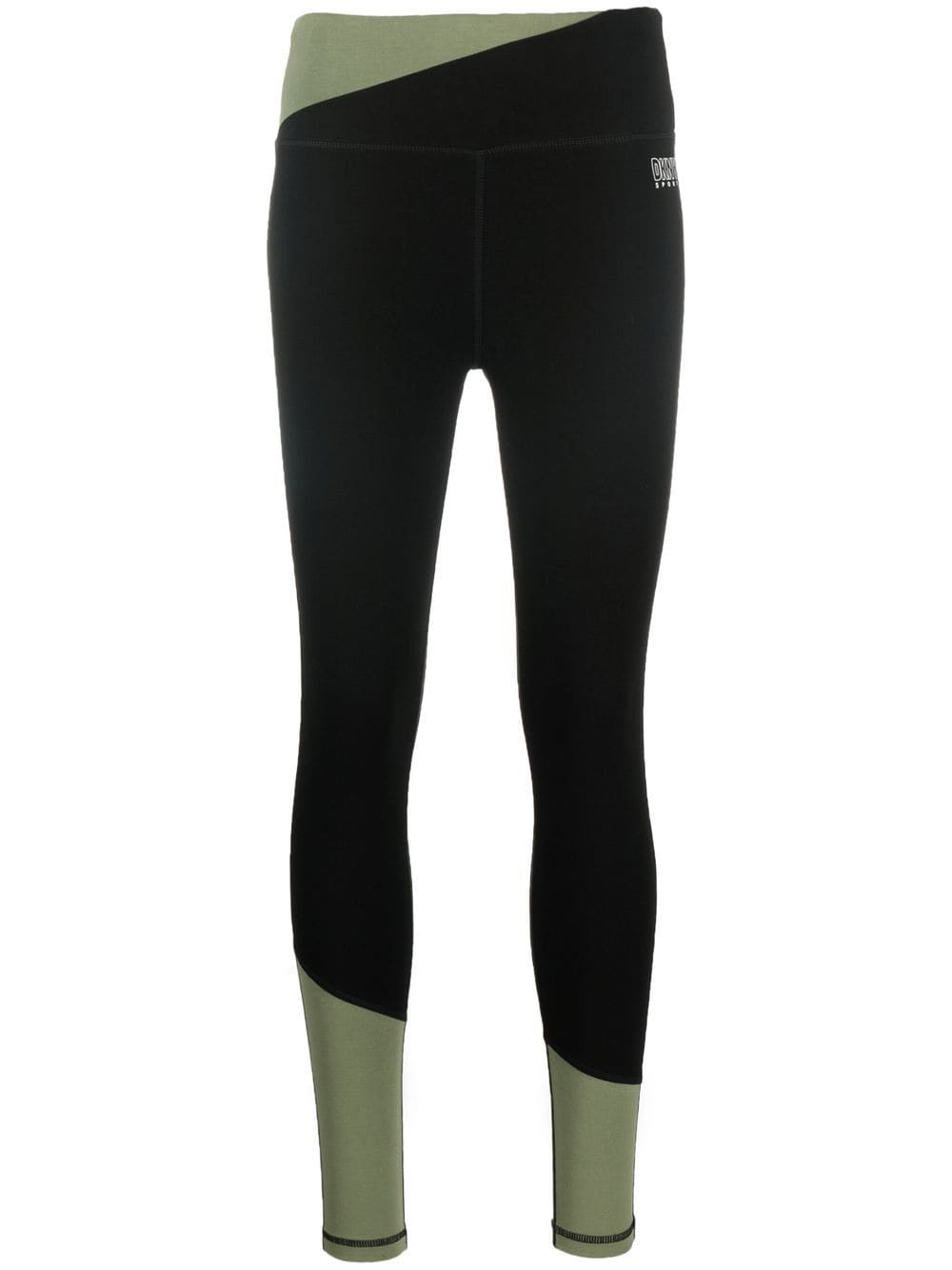 Dkny Colour-block Sports Leggings In Black