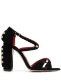 HARDOT 100mm I’m Oral studded sandals - Black
