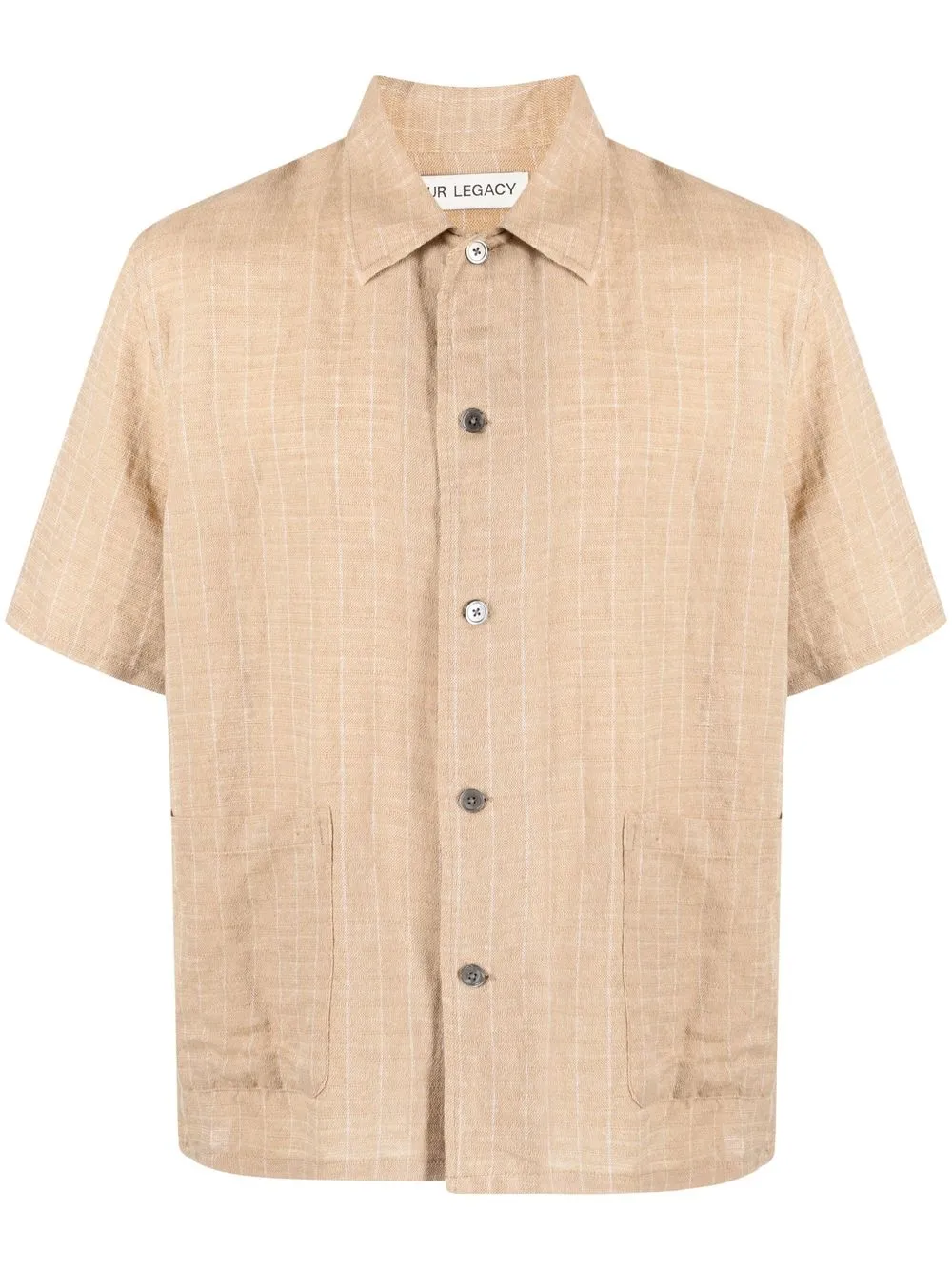 

OUR LEGACY Elder checked short-sleeve shirt - Neutrals