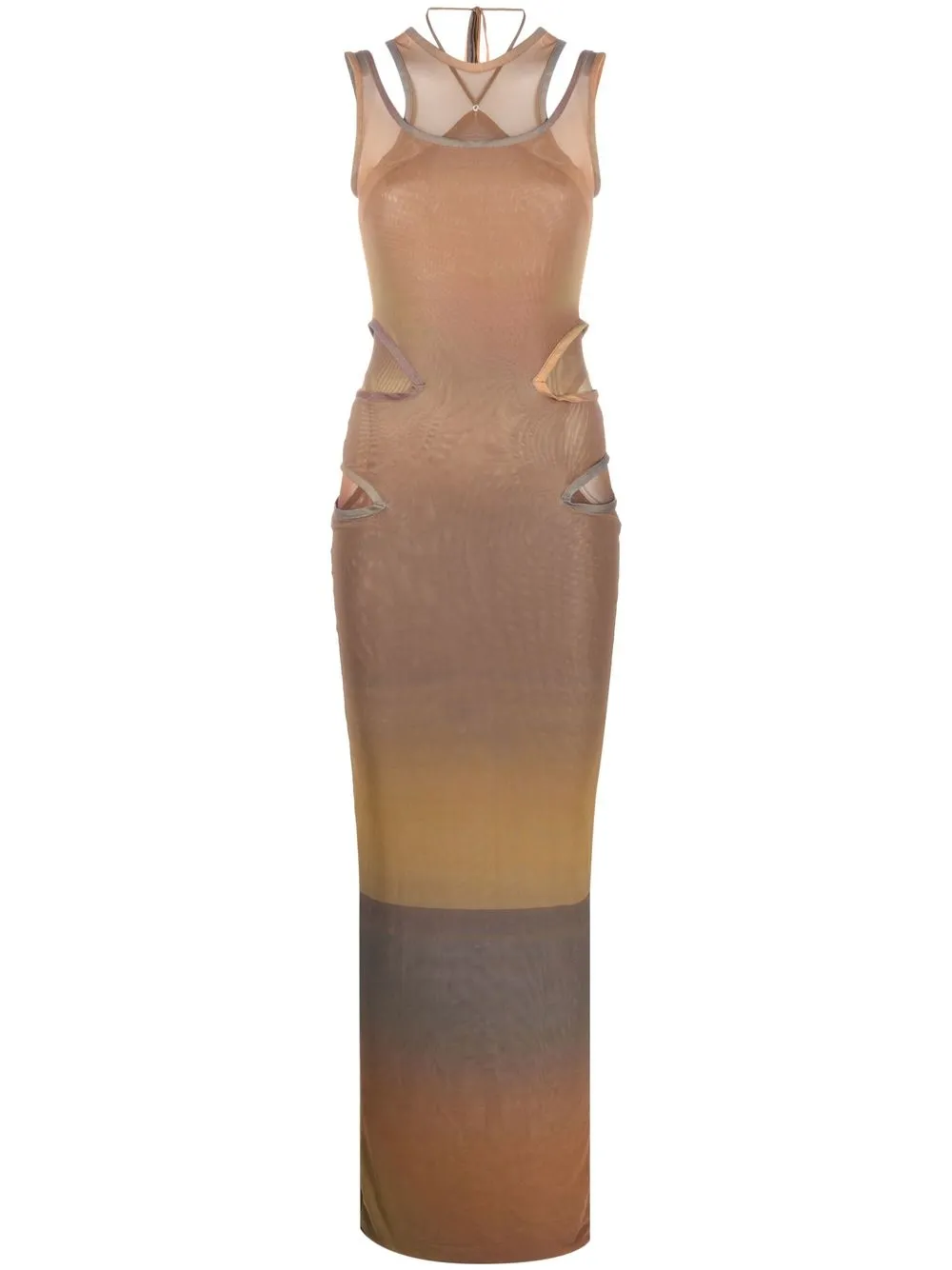 

Jade Cropper sleeveless layered maxi dress - Brown