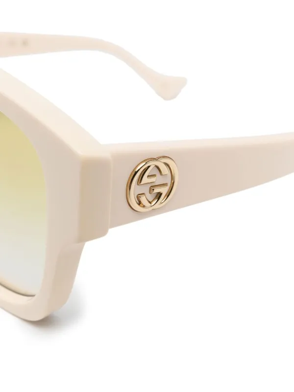 Gucci Eyewear square-frame Tinted Sunglasses | White | FARFETCH