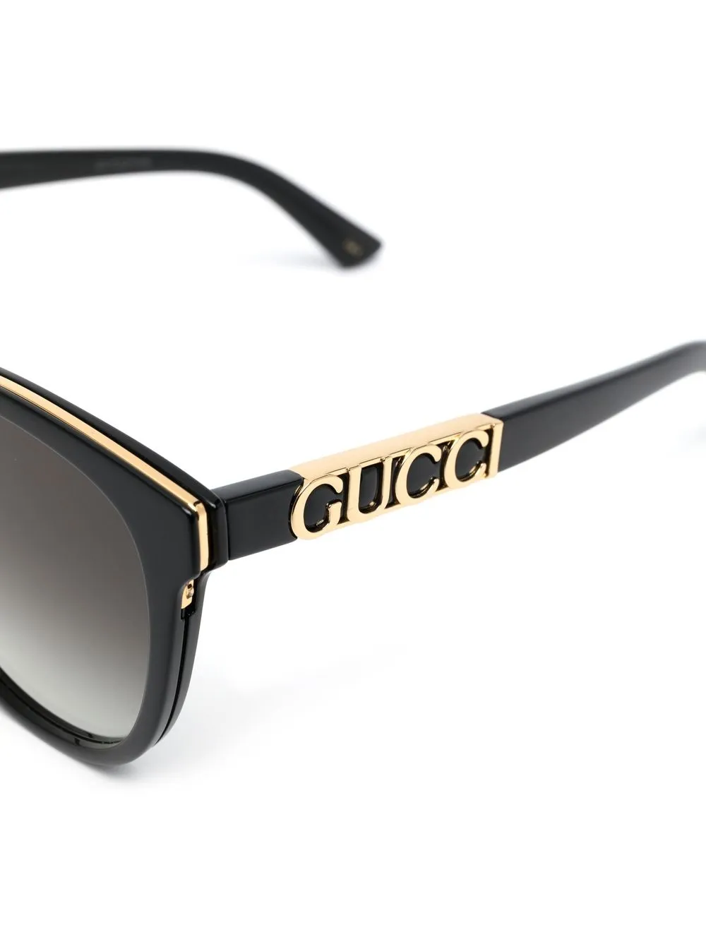 Gucci Eyewear round frame Sunglasses Black FARFETCH AE