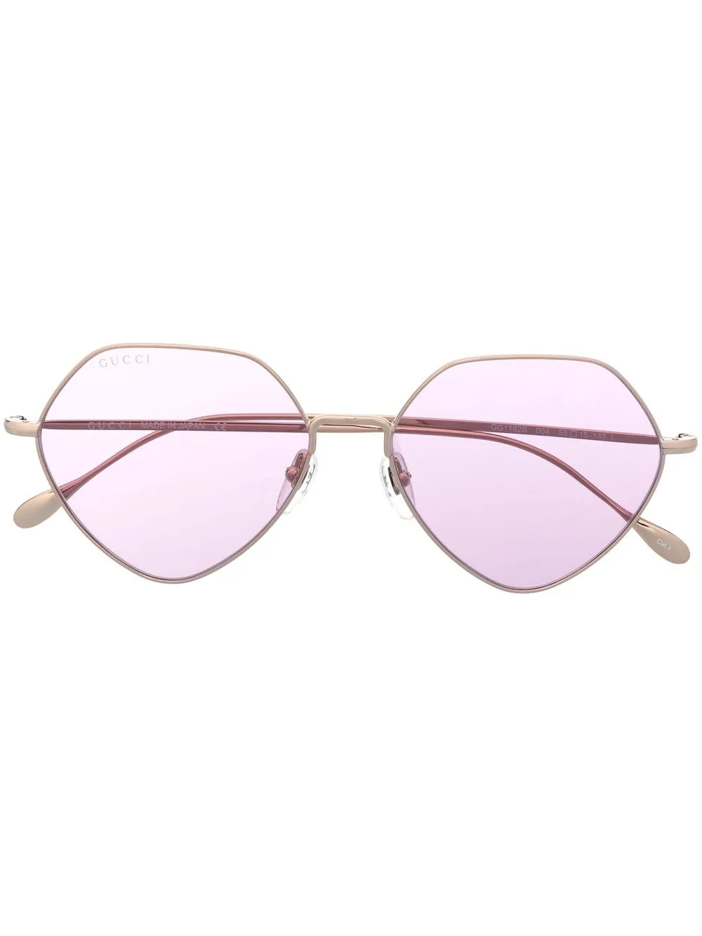 

Gucci Eyewear lentes de sol con armazón redonda - Dorado