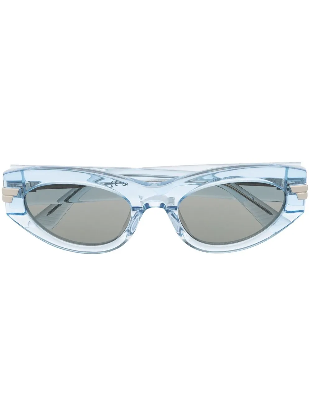 

Bottega Veneta Eyewear transparent cat-eye frame sunglasses - Azul