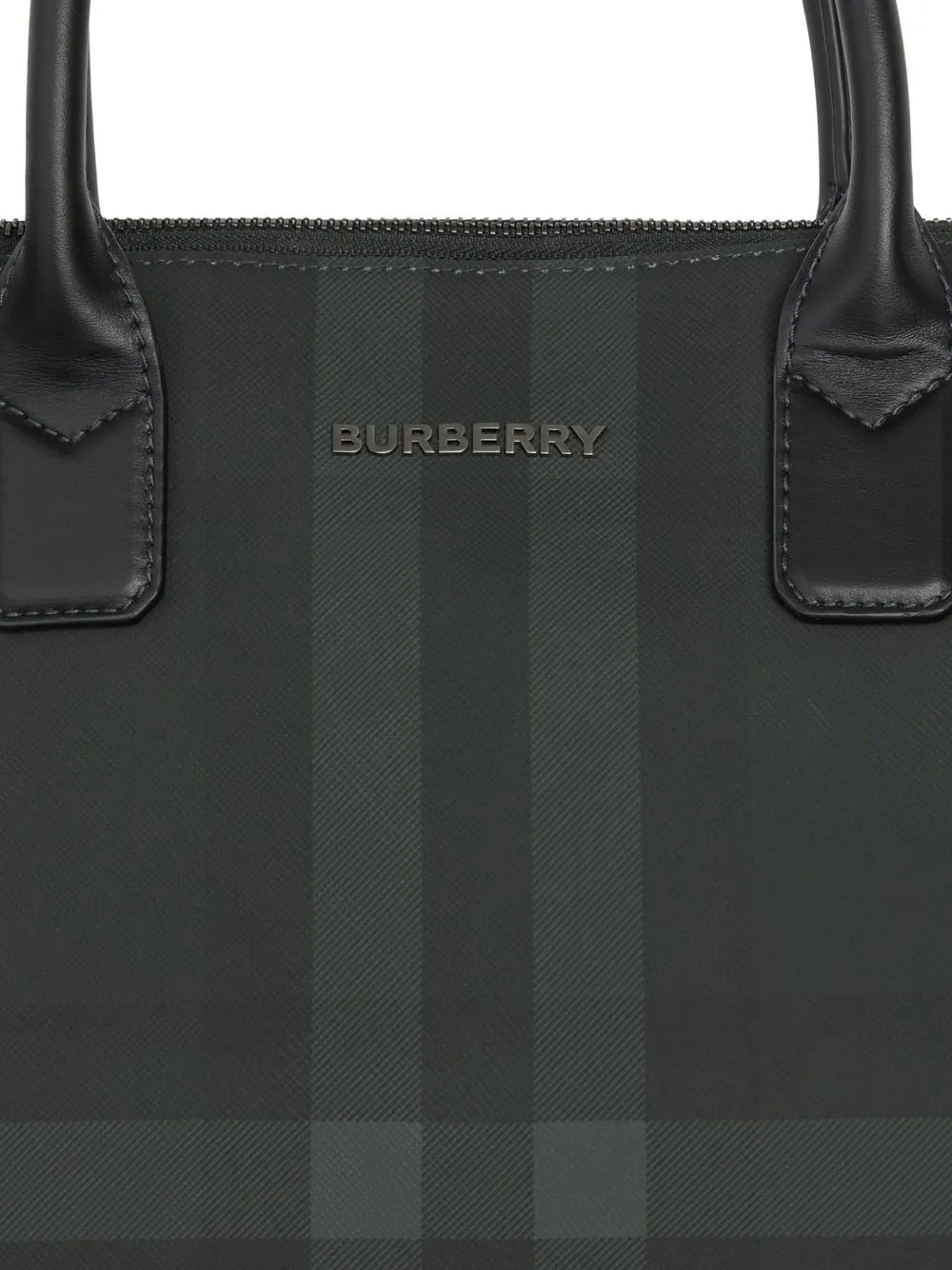 Affordable Burberry check-pattern leather-trim tote bag Men