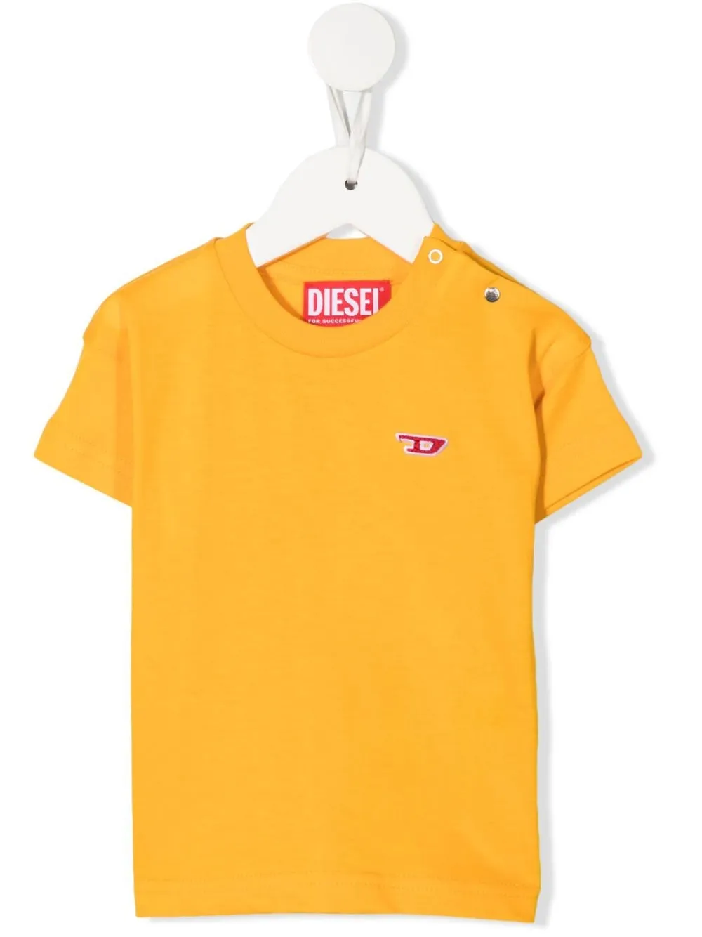 

Diesel Kids Tbollyb logo-embroidered T-shirt - Yellow