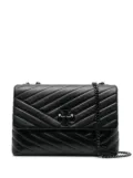 Tory Burch Kira Chevron Poweder coated convertible shoulder bag - Black