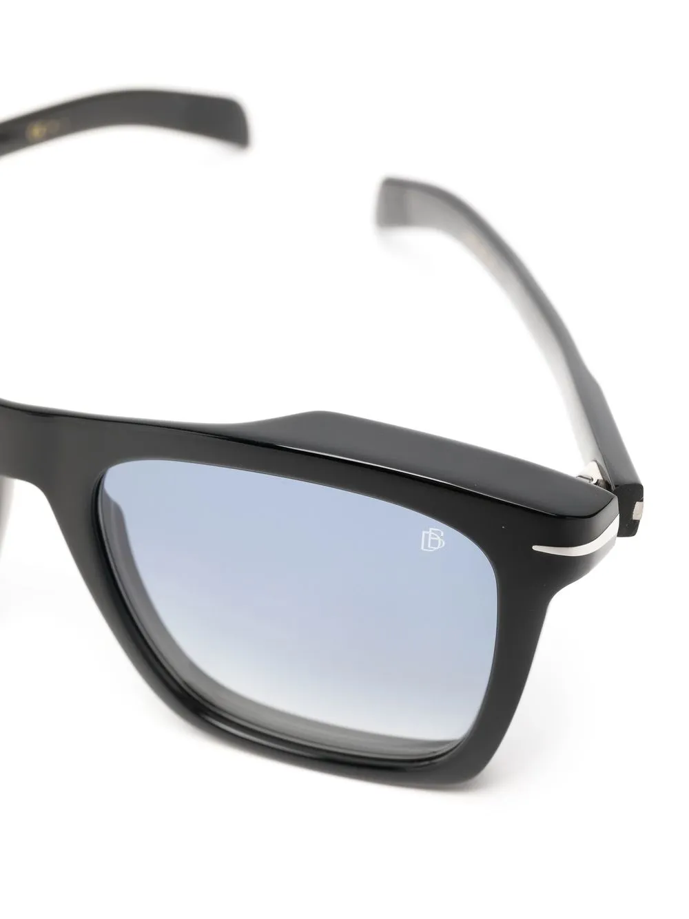 Eyewear By David Beckham Tortoiseshell Square-frame Sunglasses In Black