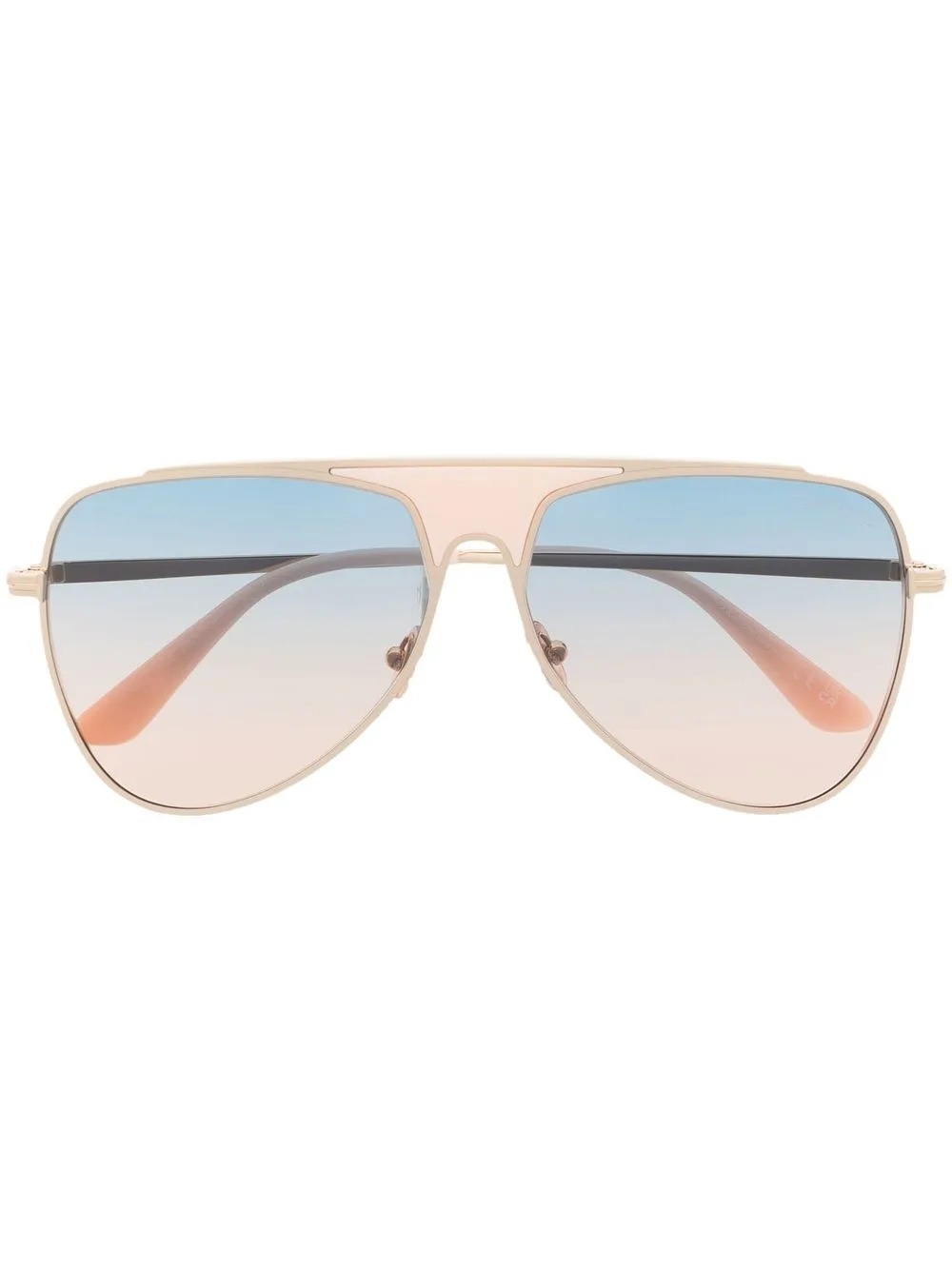 

TOM FORD Eyewear lentes de sol con armazón estilo piloto y micas degradadas - Dorado