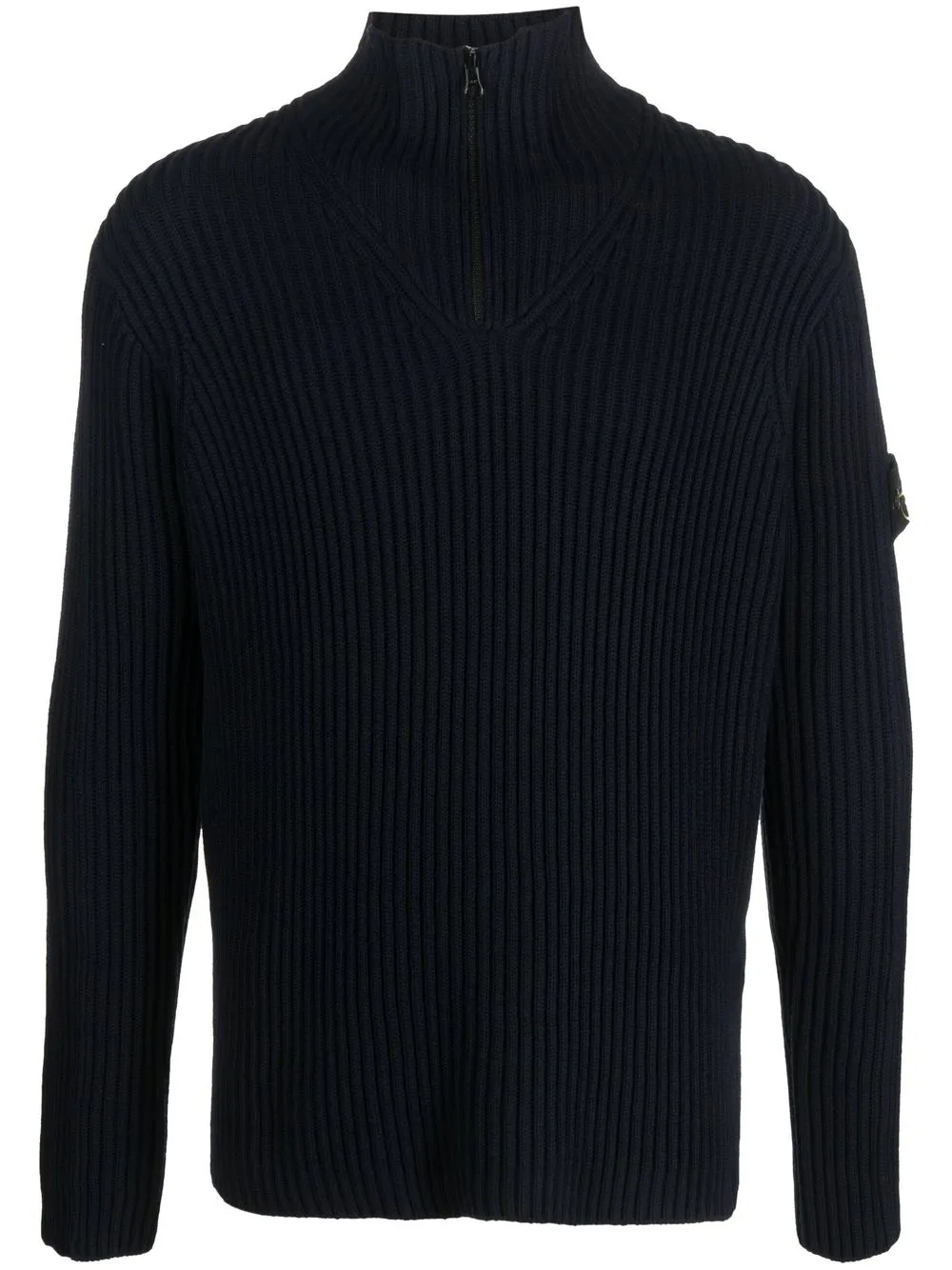 

Stone Island ribbed knit wool sweater - Blue