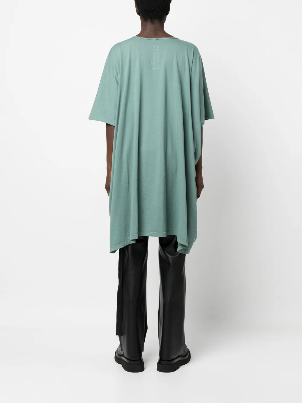 Rick Owens Tie-front Short-sleeved T-shirt In Green