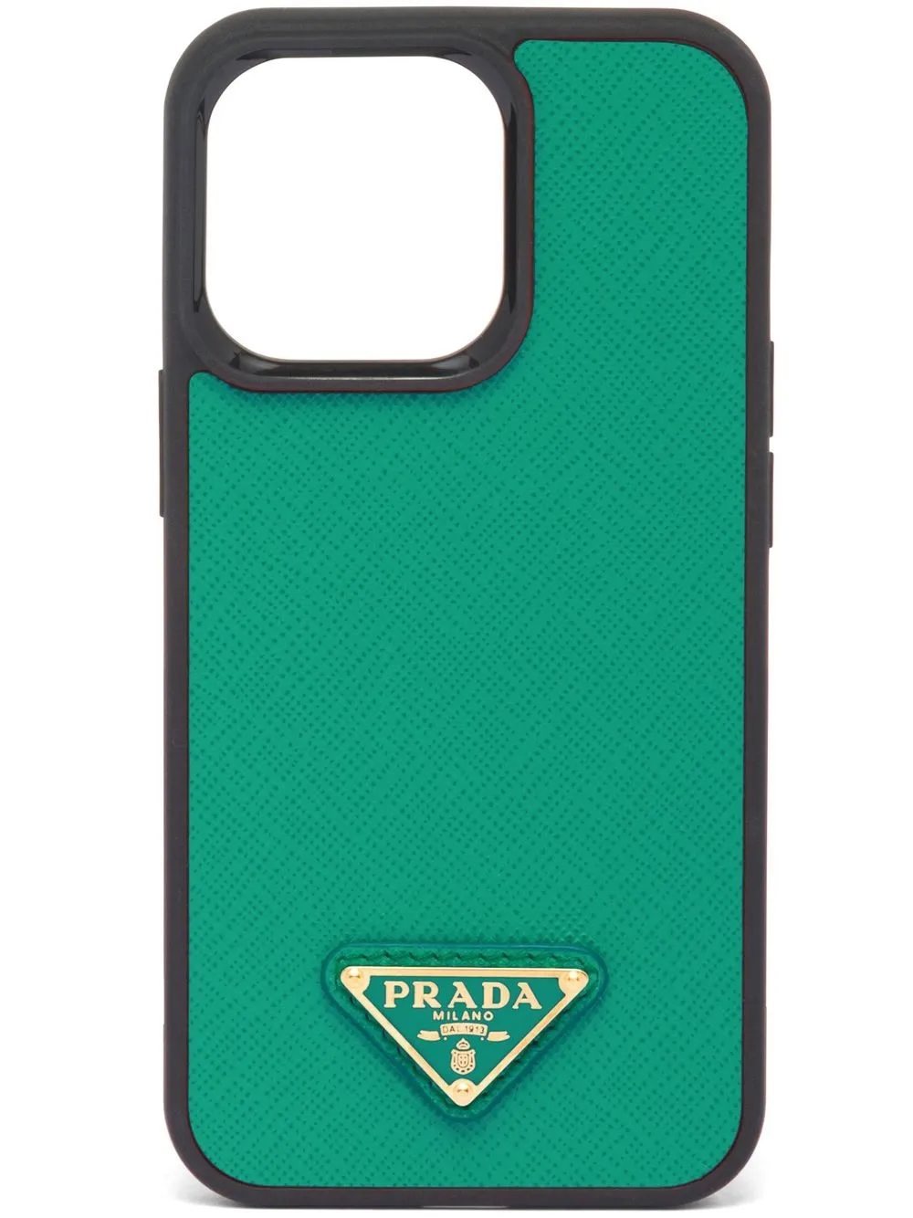 

Prada enamel triangle logo iPhone 13 Pro case - Green