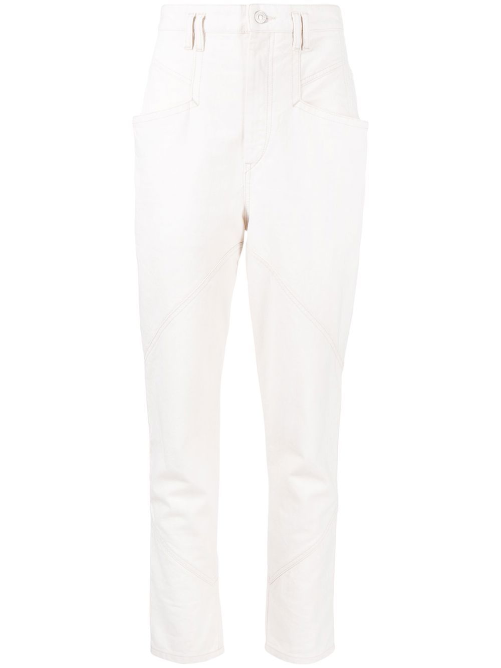 

Isabel Marant Nadeloisa panelled high-waisted jeans - White