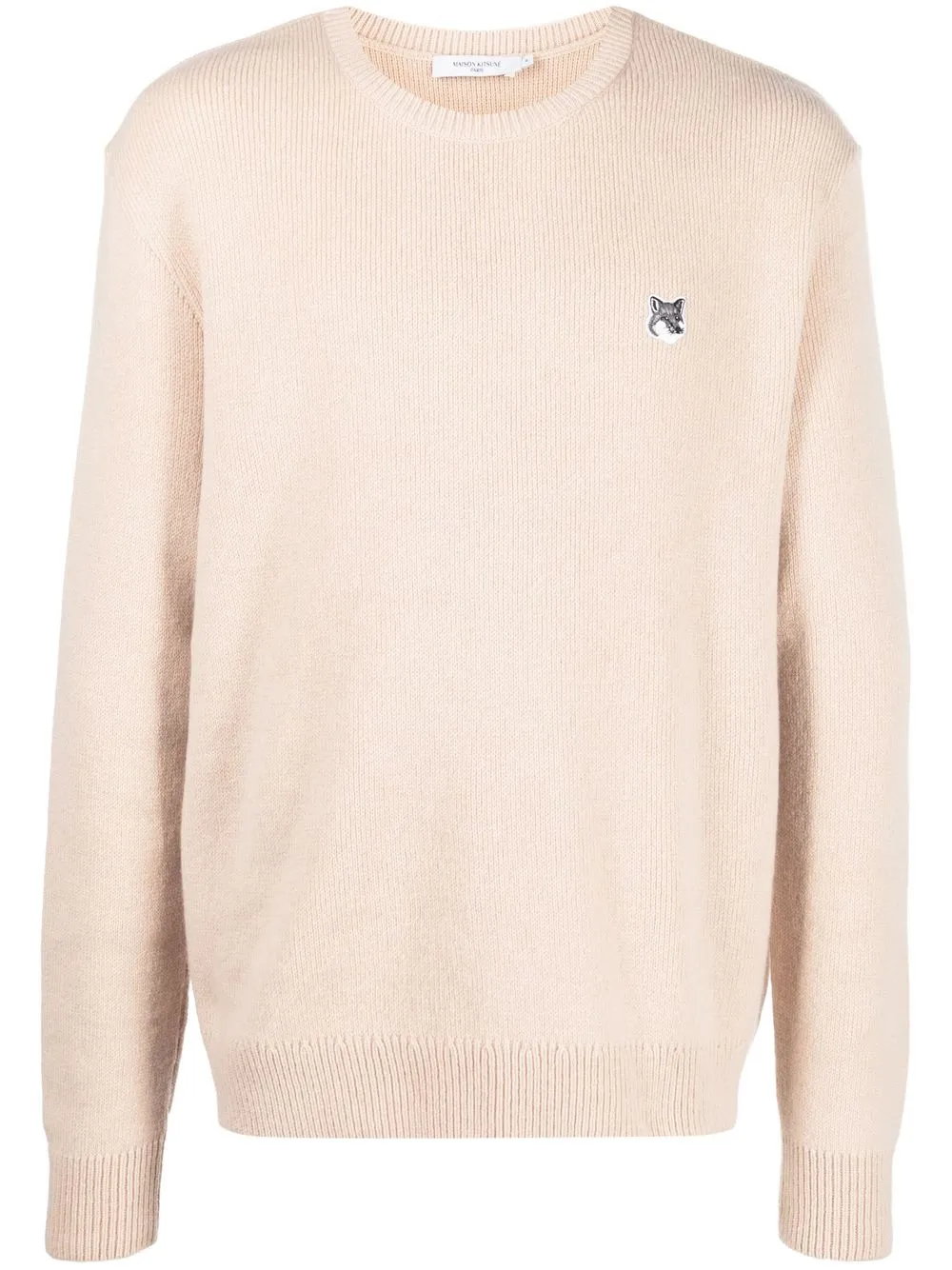 

Maison Kitsuné Fox crew-neck wool jumper - Neutrals