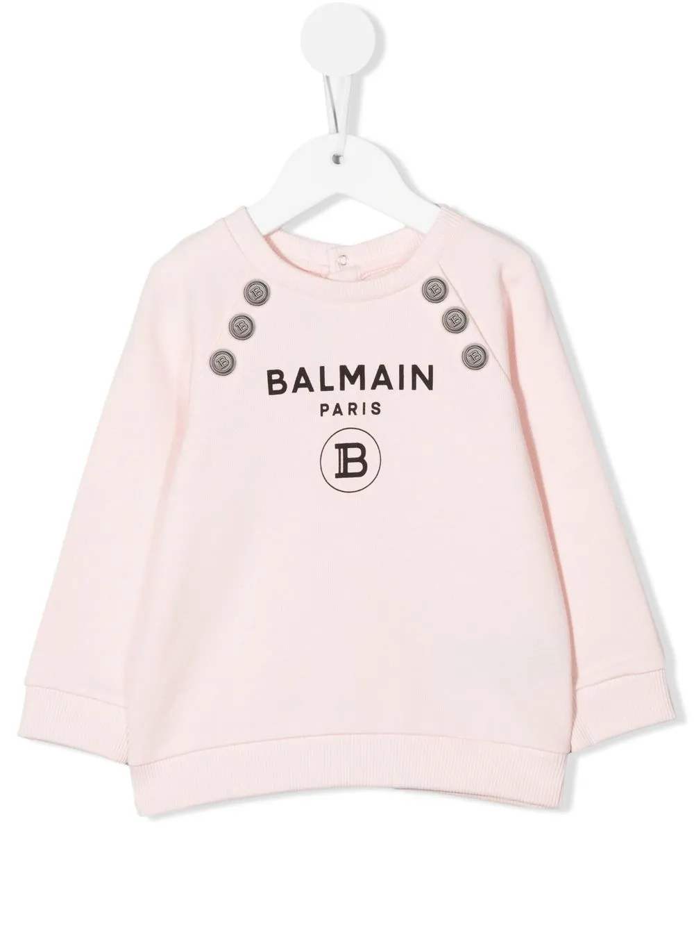 

Balmain Kids logo-print long-sleeve sweatshirt - Pink