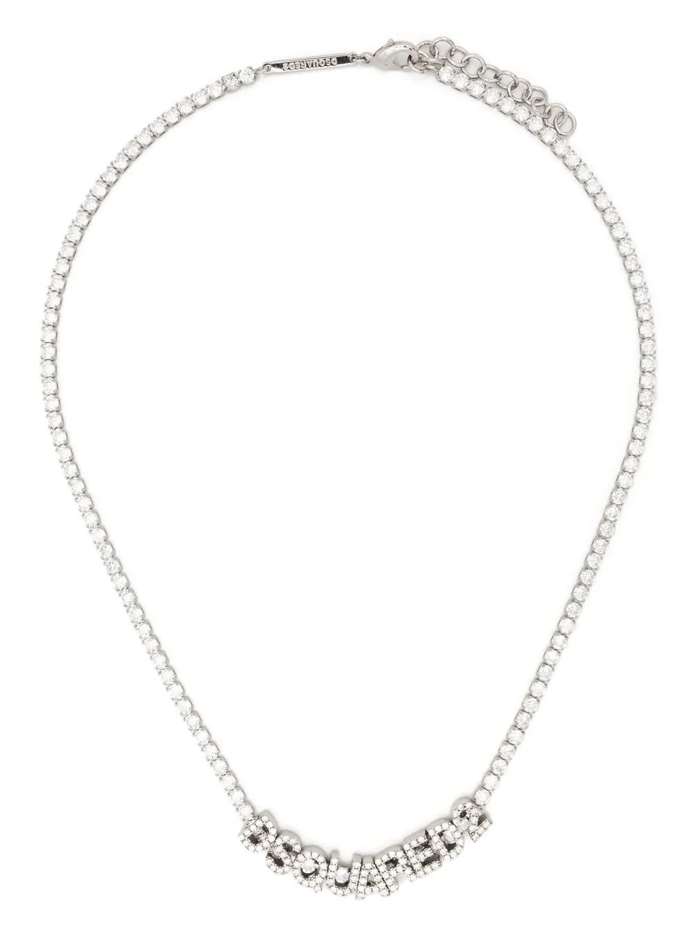 

Dsquared2 crystal-embellished logo necklace - Silver