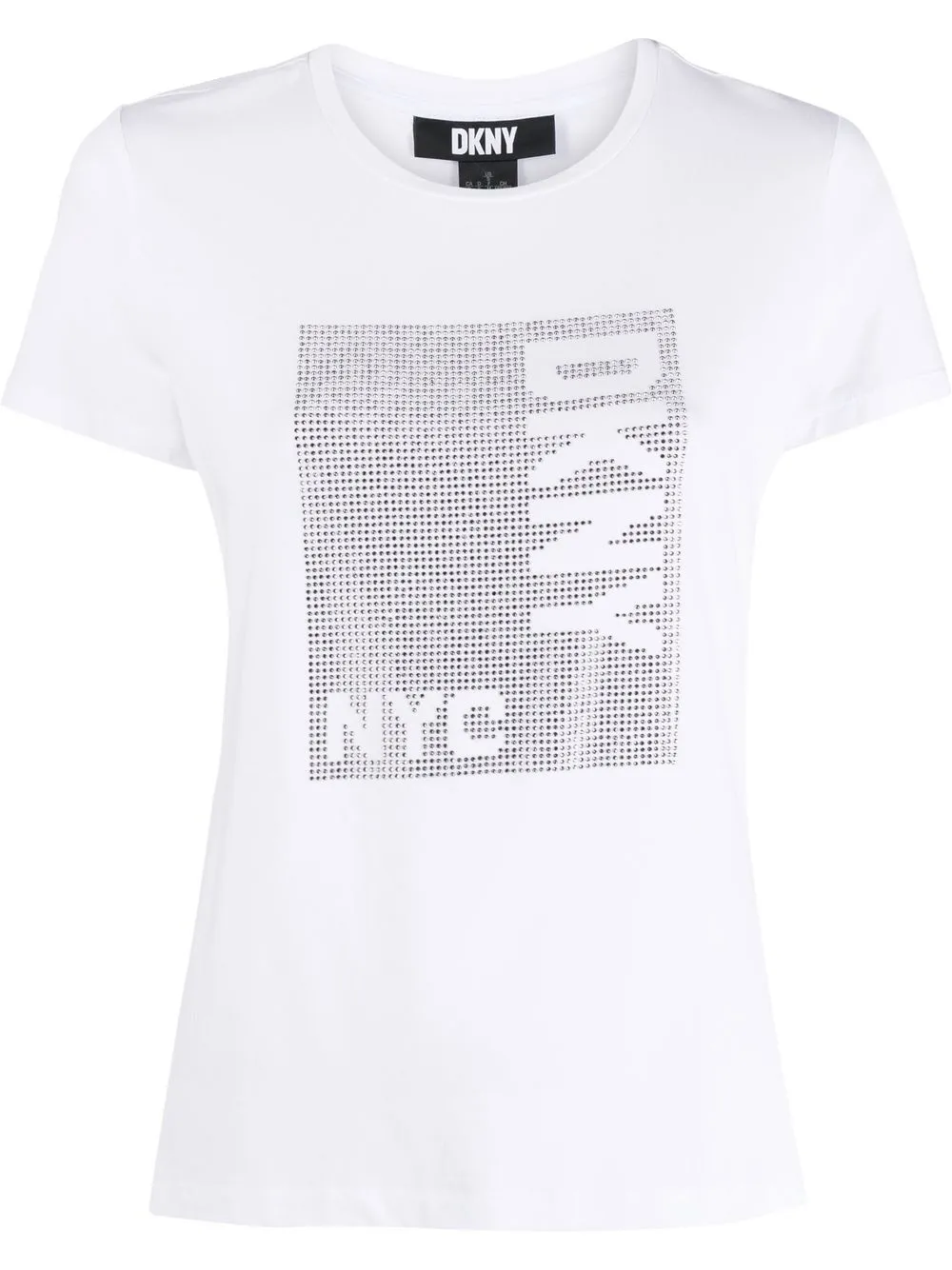 

DKNY playera con logo estampado - Blanco