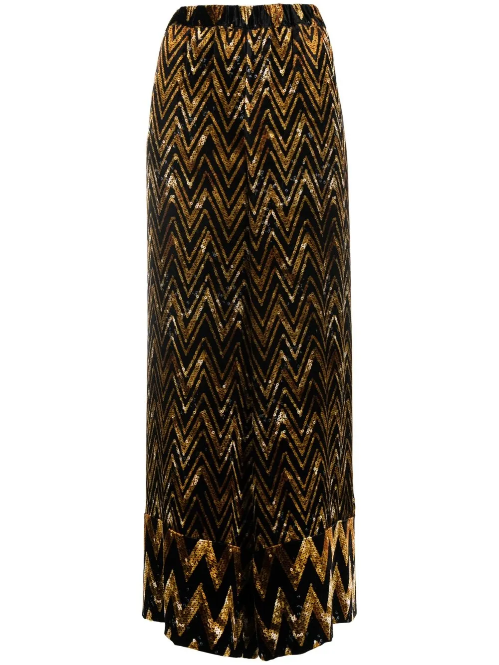 

Pierre-Louis Mascia pantalones anchos en jacquard - Negro