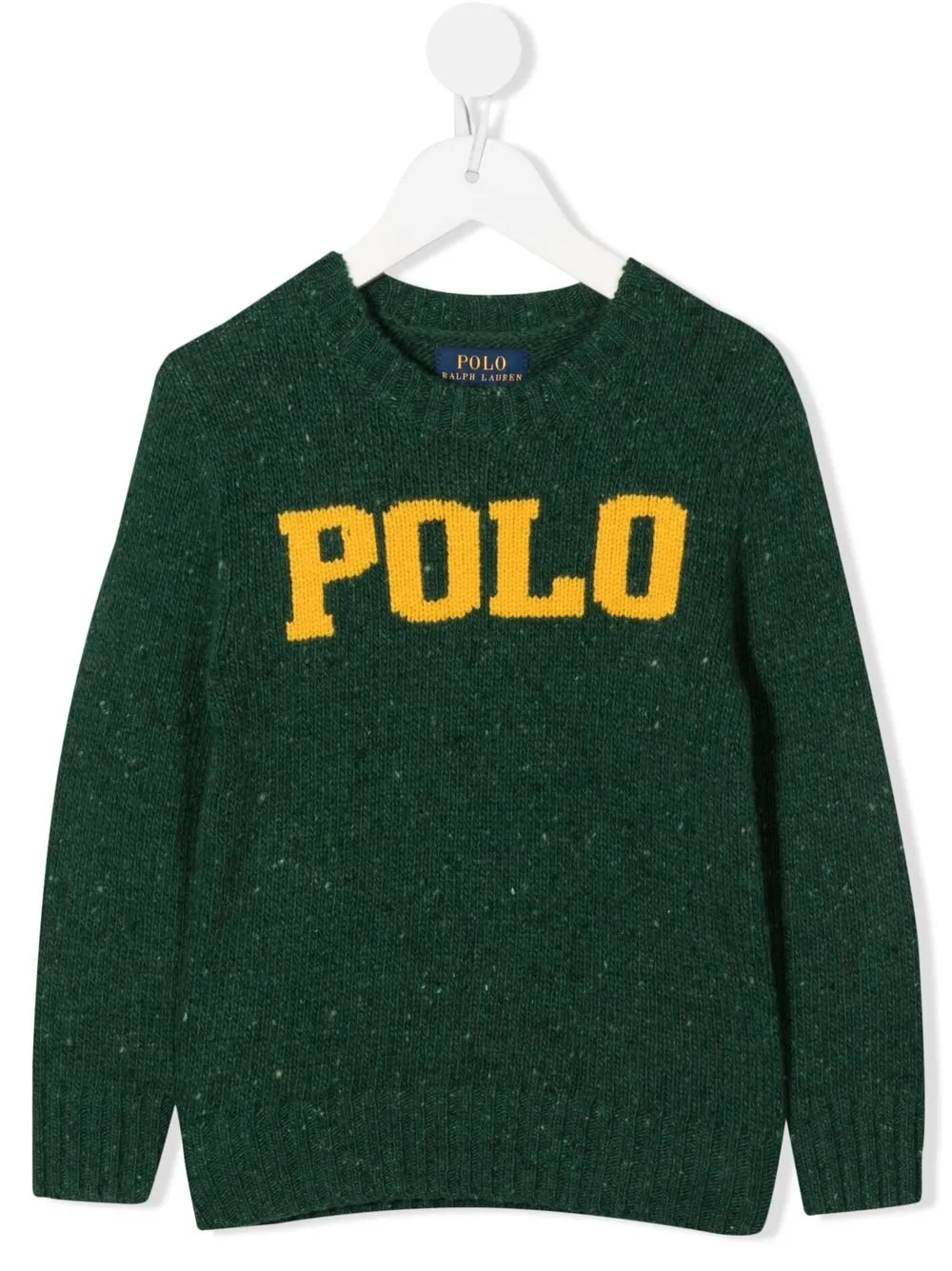 

Ralph Lauren Kids suéter con logo en intarsia y combinación - Verde