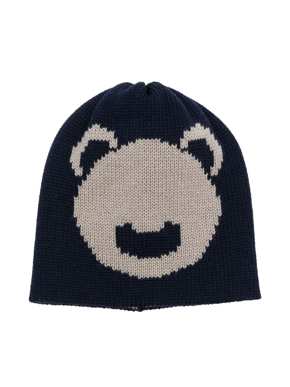 

Little Bear intarsia-knit wool beanie - Blue