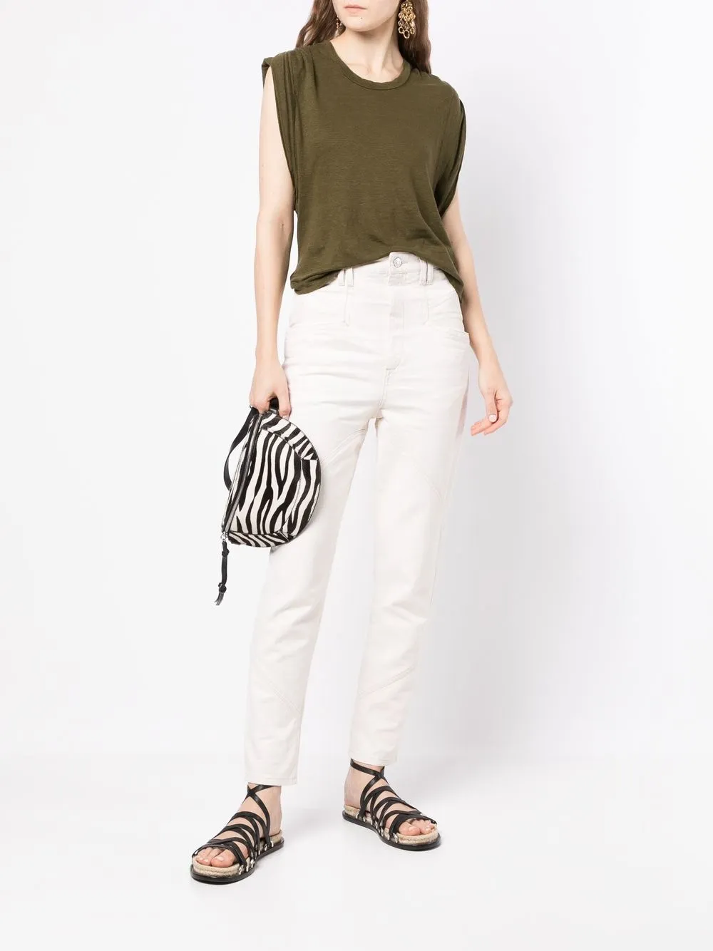 MARANT ÉTOILE T-shirt met ruches - Groen