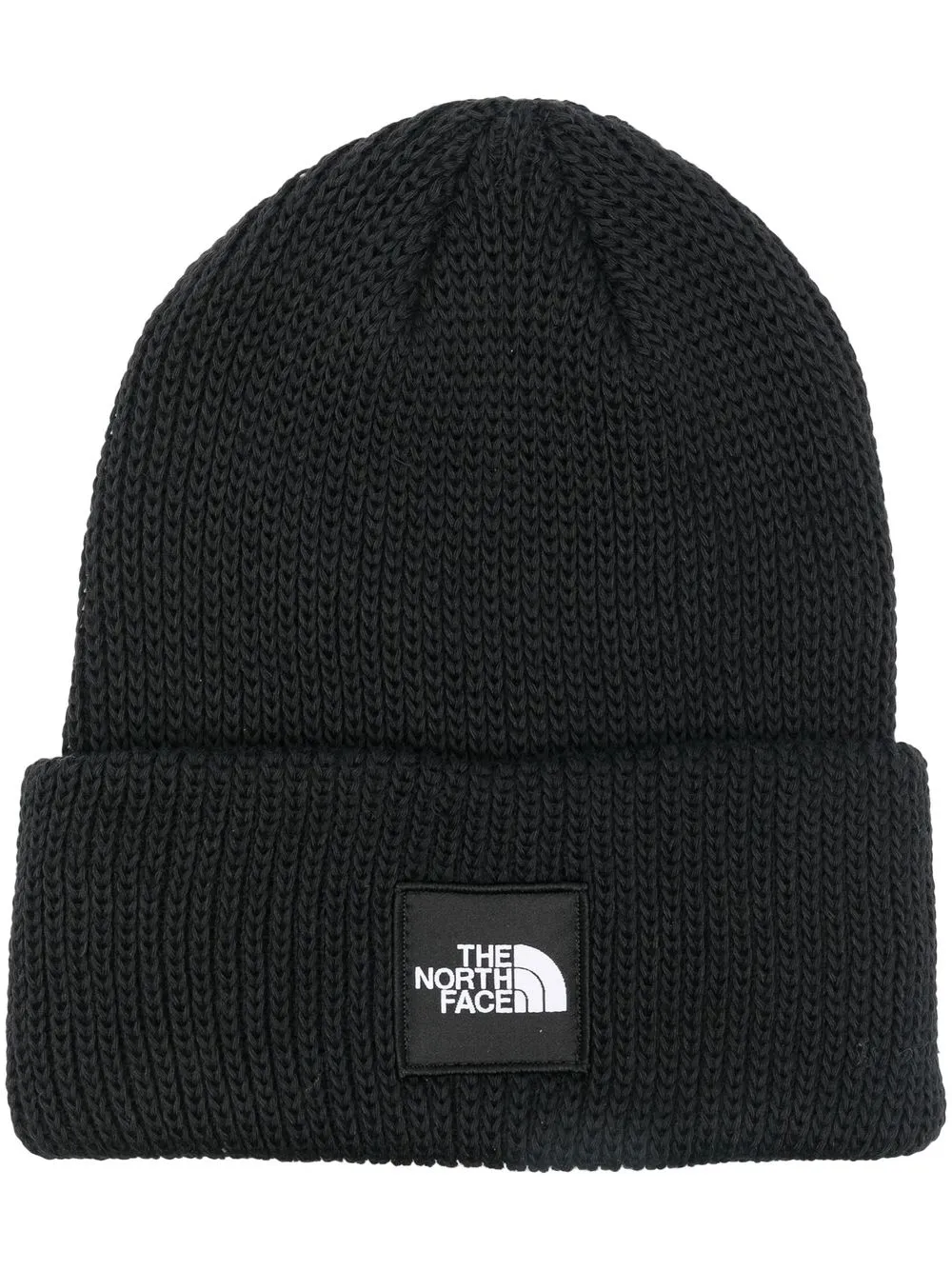 

The North Face logo-patch knitted beanie - JK3 BLACK