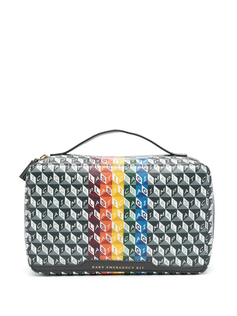 

Anya Hindmarch rainbow monogram make up bag - Grey